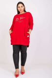 3/4 Sleeve Tunic with Pockets and Front Inscription