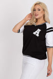 Everyday Blouse with Heart Neckline and 3/4 Sleeves