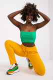 High Rise Sweatpants with Tie and Slip Pockets