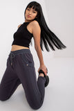 High-Waisted Sweatpants with Tie and Slip Pockets