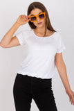 Stylish Short Sleeve Blouse with Back Slit and Bow Detail