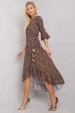 Summer Ruffled 3/4 Sleeve Dress with Tied Waist