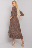 Summer Ruffled 3/4 Sleeve Dress with Tied Waist