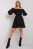 Spanish Style Long Sleeve Dress with Frills and Tie