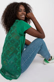 Lace-Back Straight Cut Blouse with Short Sleeves