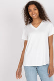 Lace Back Straight Cut Blouse with Short Sleeves