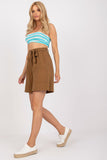 High-Waisted Tied Shorts with Side Pockets for Everyday Wear