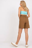 High-Waisted Tied Shorts with Side Pockets for Everyday Wear