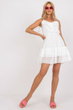 Flared Summer Dress with Frills and Lining