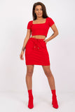 Casual mini sweatshirt skirt, soft cotton, adjustable fit.