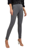 Smooth Fabric Sweatpants with Elastic Waistband and Pockets
