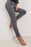 Smooth Fabric Sweatpants with Elastic Waistband and Pockets