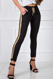 Stylish Women's Sweatpants with Elastic Waistband & Stripes