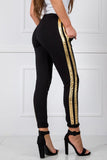 Stylish Women's Sweatpants with Elastic Waistband & Stripes