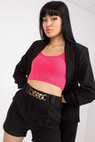 Elegant Jacket and Shorts Set with Decorative Belt