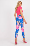 Colorful Straight Cut Women's Pants with Belt & Pockets