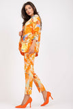 Colorful Straight Cut Jacket with 3/4 Sleeves and Lining