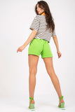 Elegant Women's Zip Closure Shorts with Matching Belt