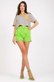 Elegant Women's Zip Closure Shorts with Matching Belt