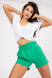 Elegant Women's Zip Closure Shorts with Matching Belt