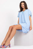 Lace-Trimmed Loose-Fit Dress with Heart Neckline