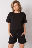 Summer Blouse and Shorts Set with Front Inscription