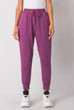 Elastic Waist Sweatpants with Side Pockets and Welts