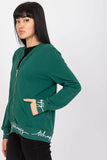 Zippered Long-Sleeve Sweatshirt with Side Pockets