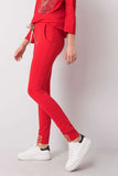 Rhinestone-Decorated High Rise Sweatpants with Pockets