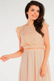 Airy Tied Back Blouse with Back Slit and Frilled Sleeves
