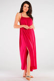 Airy Maxi Dress with Decorative Back Ring - Loose Fit