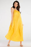 Airy Maxi Dress with Decorative Back Circle â Loose Fit