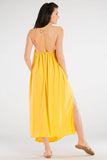 Airy Maxi Dress with Decorative Back Circle â Loose Fit