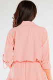 Classic Light Shirt with Pocket and Decorative Buttons
