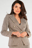 Lightly Tailored Double-Breasted Jacket with Golden Buttons
