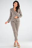 Lightly Tailored Double-Breasted Jacket with Golden Buttons