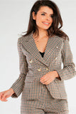 Lightly Tailored Double-Breasted Jacket with Golden Buttons