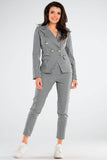 Lightly Tailored Double-Breasted Jacket with Gold Buttons