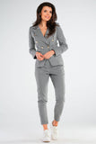 Lightly Tailored Double-Breasted Jacket with Gold Buttons