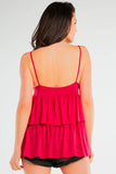 Loose-Fitting Viscose Blouse with Straps and Frills