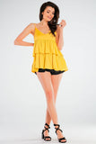 Elegant Loose-Fitting Viscose Blouse with Frills