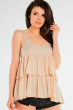 Stylish Loose-Fitting Viscose Blouse with Frills