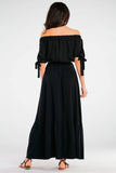Frill Maxi Skirt with Elastic Waist - Perfect for Summer