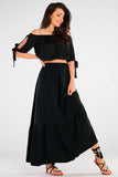 Frill Maxi Skirt with Elastic Waist - Perfect for Summer