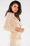 Lightly Tailored Double-Breasted Jacket with Golden Buttons
