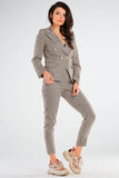 Elegant Fitted Pants with Front Pockets in Unique Patterns