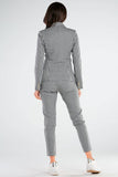 Elegant Fitted Pants with Front Pockets and Patterns