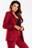 Elegant Women's Jacket with Golden Button & Shawl Collar