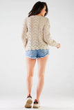 Timeless Long Sleeve Ladies Sweater with Ribbed Sleeves