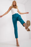 High-Waisted Zip Pants with Pockets and Belt